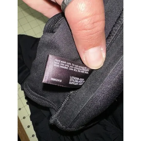 A.N.A A New Approach HALTER Shirred ONE-piece Swimdress BLACK Plus Size 24 NWOT - Picture 6 of 8